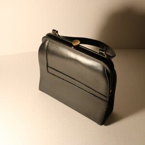 Vintage Leather Bag with Red Interior